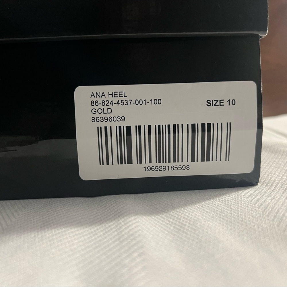 Gold Ana Heels Size 10